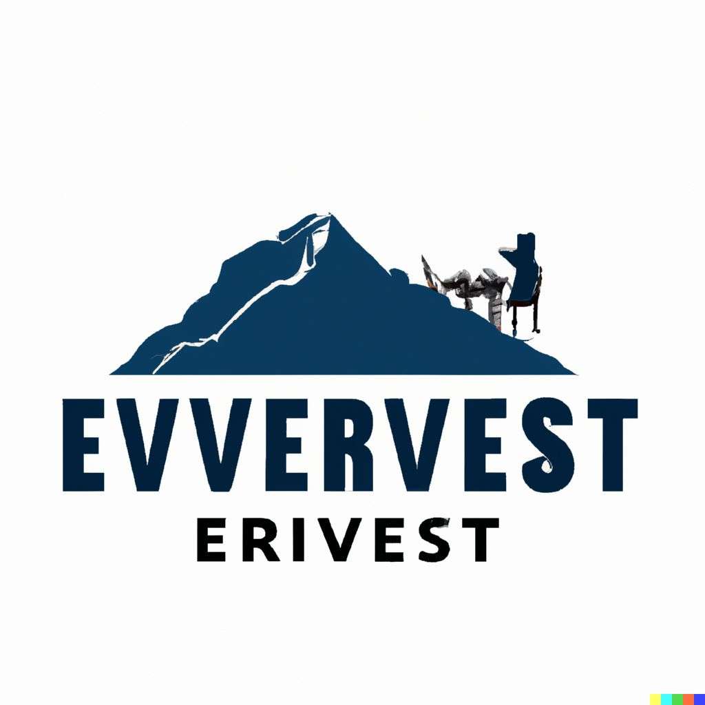 someone gazing at Mount Everest, restaurant logo design